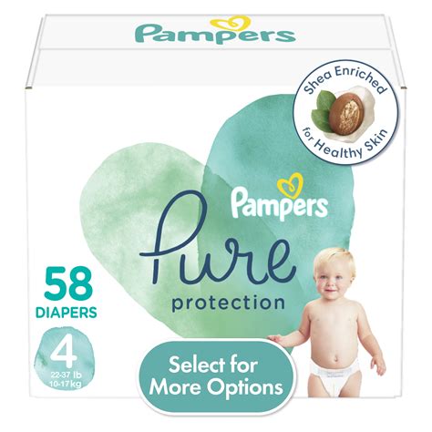 Pampers Pure Diapers Size 4 58 Count Select For More Options