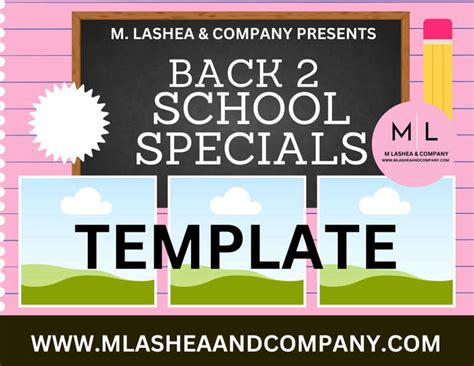 Back 2 School Canva Flyer Templates – M LaShea & Company