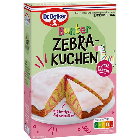 Dr Oetker Backmischung Bunter Zebrakuchen 515g Online Kaufen Im