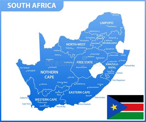 Africa Do Sul Capitais - O Mapa Detalhado De África Do Sul Com Regiões Ou Estados E Cidades ...