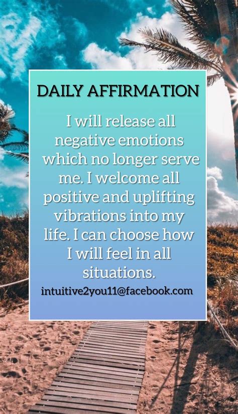 I Will Release All Negative Emotions Affirmations Healing