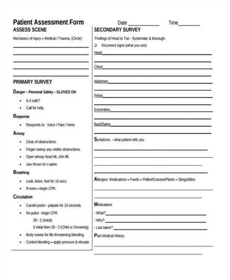 Free 29 Sample Assessment Form Samples In Ms Word Pdf Excel Free Nude