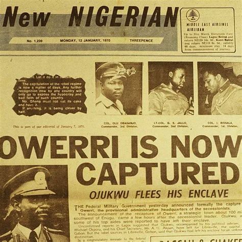 Nigeria Stories On Twitter End Of The Nigerian Civil War Biafran War