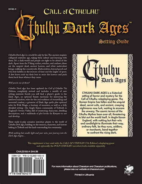 Cthulhu Dark Ages - 3rd Edition - PDF - Chaosium Inc.