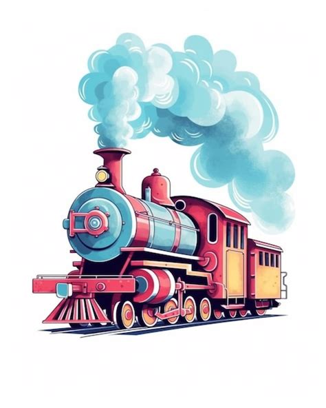 Old Train Clip Art Premium Ai Generated Image