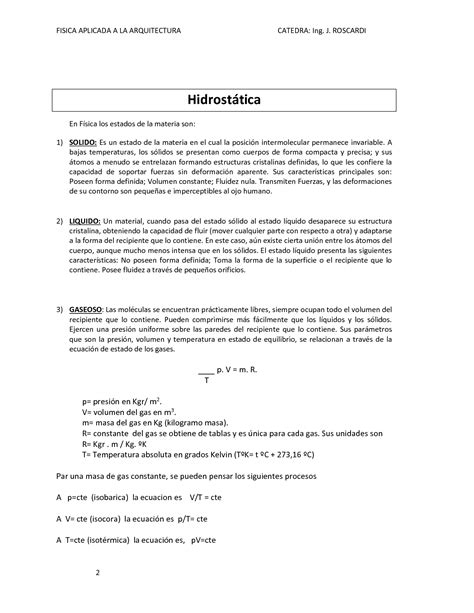 Solution Hidrost Tica Teoria Studypool