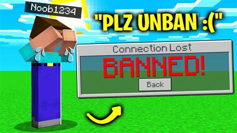 Noob Is Banned From Minecraft Youtube