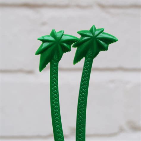 Vintage Cocktail Stirrers Palm Tree Drinks Stirrers Pair Of Etsy