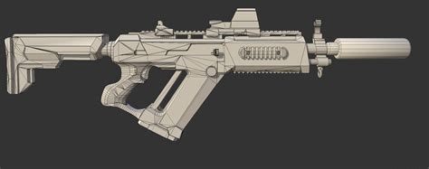 Near Future Assault Rifle — Polycount