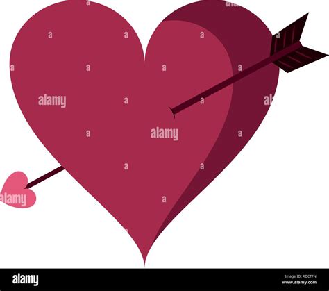 Heart With Bow Arrow Stock Vector Image Art Alamy