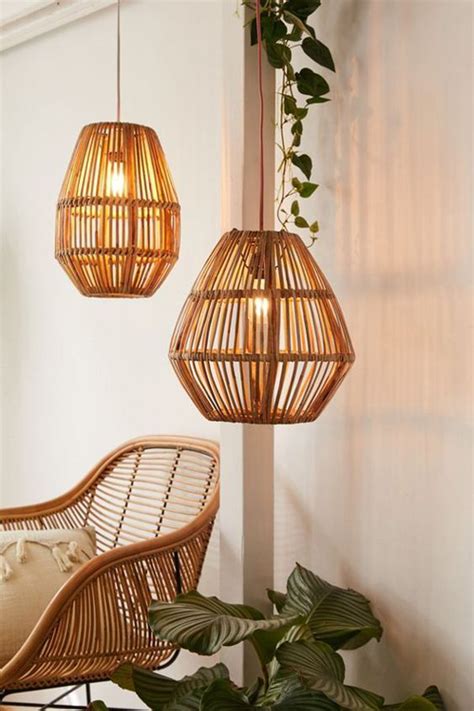 Boho Style Bamboo Ceiling Light Housetodecor