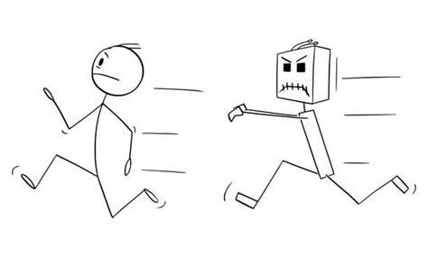 100 Stick Figure Violence Fighting Conflict Stock Illustrations