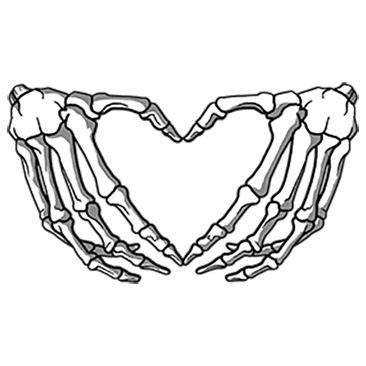 SKELETON HAND HEART | Idee per tatuaggi, Come disegnare un naso ...