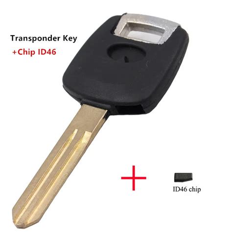 Keyecu Uncut Replacement Transponder Ignition Car Key With ID46 Chip