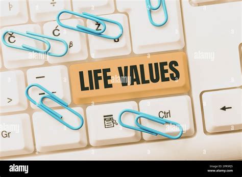 Hand Writing Sign Life Values Concept Meaning Things That You Believe