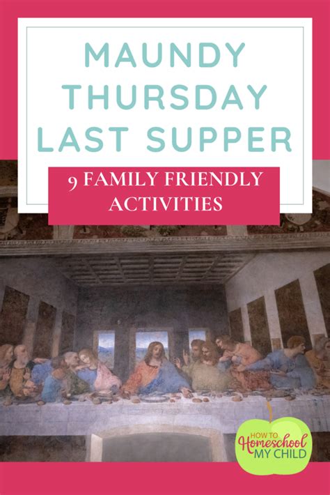 Maundy Thursday Activities - 9 Last Supper family friendly activities