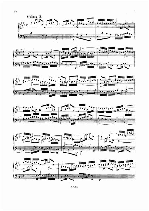 Bach J S Sinfonia In D Major BWV 789 Keyboard