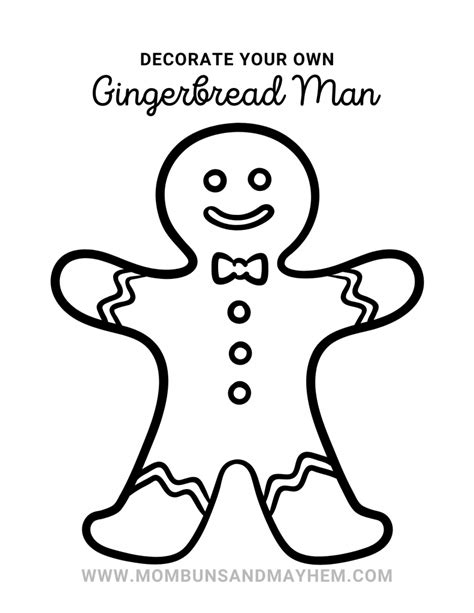 Gingerbread Man Color By Number