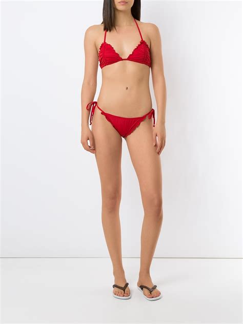 Amir Slama Ripple Effect Bikini Set Farfetch