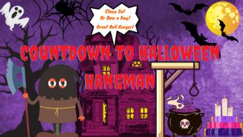 Printable Countdown to Halloween Hangman Vocab Activity Pack | TpT