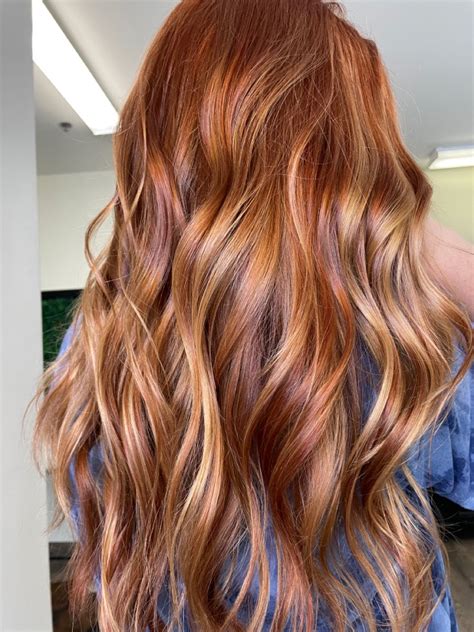 Copper Balayage Copper Blonde Hair Color Copper Blonde Hair Strawberry Blonde Hair Color