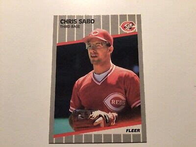 1989 Fleer Cincinnati Reds Baseball Card 170 Chris Sabo 002 EBay