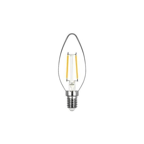 Lampada Led Vela Lisa Filamento E W Quente Sth Leroy Merlin