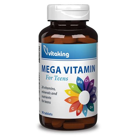 VITAKING MEGA VITAMIN FOR TEENS TABLETTA 90X PATIKATT Patika Egy