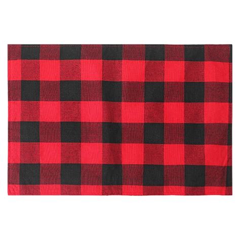 Kitchen Assistant Placemat Clearance Red And Black Plaid Placemats