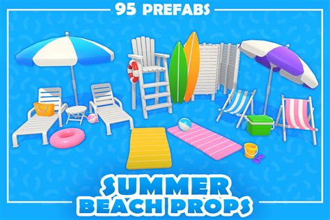 Summer Beach Props 3d Props Unity Asset Store