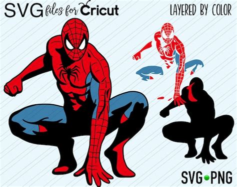 Spiderman Svg Layered Svg Cut File Cricut Cameo Digital Etsy