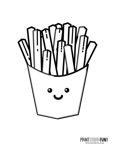 French Fries Kawaii Coloring Page Printable Porn Sex Picture