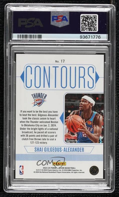 2023 24 Panini Recon Contours Shai Gilgeous Alexander 17 PSA 9 MINT EBay