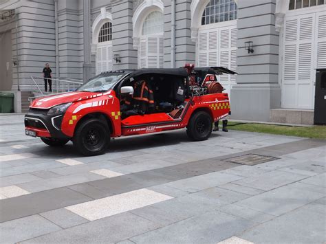 Emergency Service Singapore Fire Truck Editorial Photography Image Of