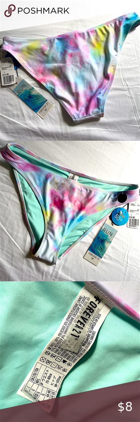 Forever 21 Rainbow Tie Dye Bikini Bottoms Tie Dye Bikini Tie Dye