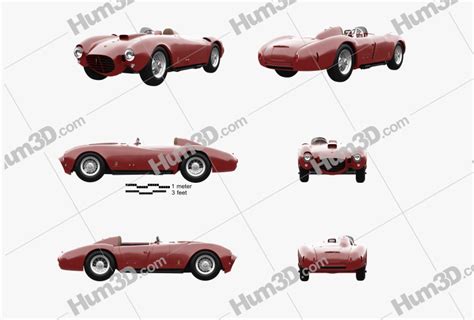 Lancia D Pininfarina Spider Sport Blueprint Template Hum D