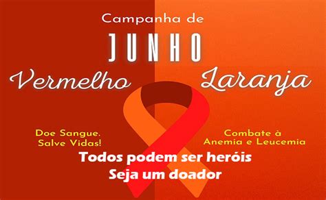 Junho Laranja E Vermelho Mês Dedicado Ao Sangue Sindicato Dos