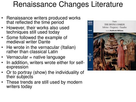 Ppt Renaissance Changes Literature Powerpoint Presentation Free