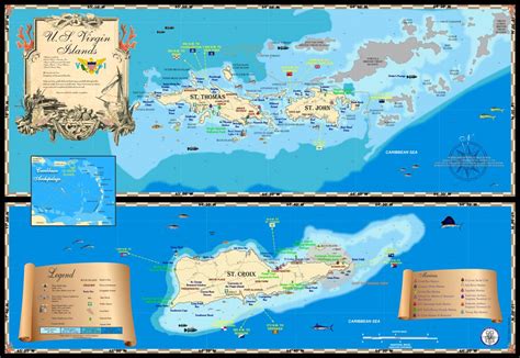 U.S. Virgin Islands Map - Island Map Store