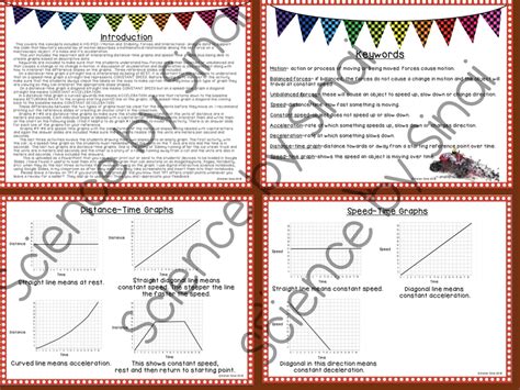 Interpreting Motion DISTANCE TIME and SPEED TIME GRAPHS Activity | Made ...