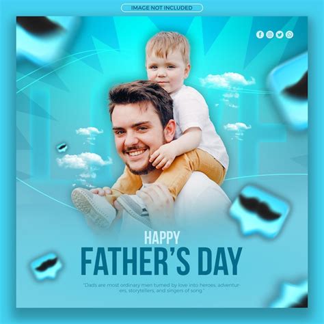 Premium Psd Happy Fathers Day Social Media Post Template