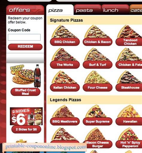 Printable Coupons 2021: Pizza Hut Coupons