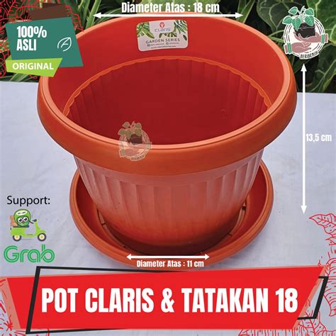 Jual Pot Claris Dan Tatakan Alas Pot Tanaman Hias Plastik Cantik Untuk Tanaman Hias Pot Dekorasi