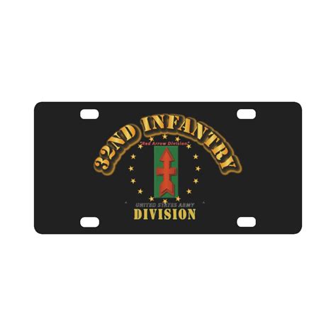 Army - 32nd Infantry Division - Red Arrow Division Classic License Pla ...