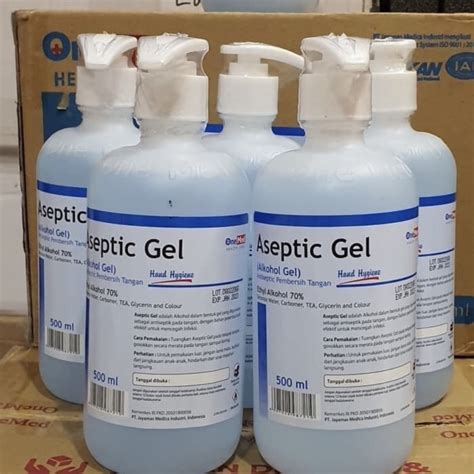 Jual Onemed Aseptic Gel Antiseptik Pembersih Tangan Pump 500ml