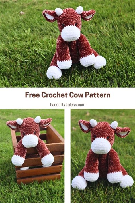 Crochet cow free pattern – Artofit