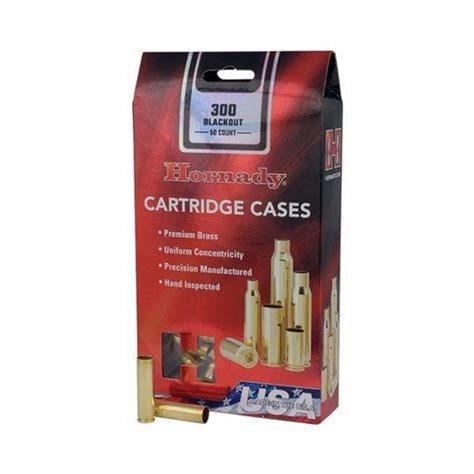 Hornady Unprimed Brass 300 Blackout Cartridge Cases 50 Pack 86751 Gamemasters Outdoors