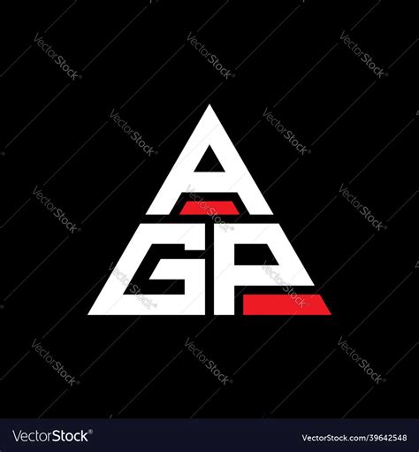 Agp Triangle Letter Logo Design Royalty Free Vector Image