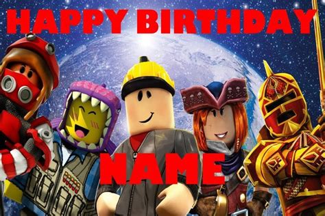 Free 2nd Day Shipping Roblox Happy Birthday Banner 13 Oz Vinyl Printed Backdrop Banner