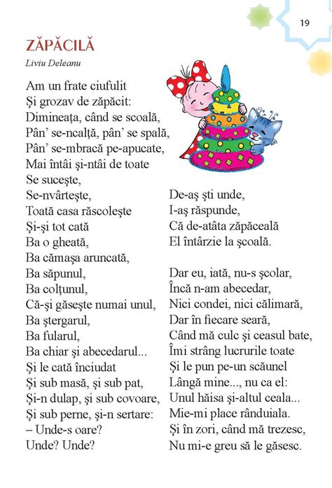 Poezi Pentru Copii De Ani Poezii Ideas In Poezii Activit